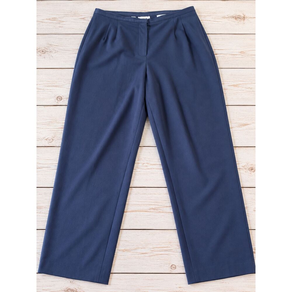 Talbots Woman Petites Stretch Navy Pants Career Quiet Luxury Size 18W - 4858